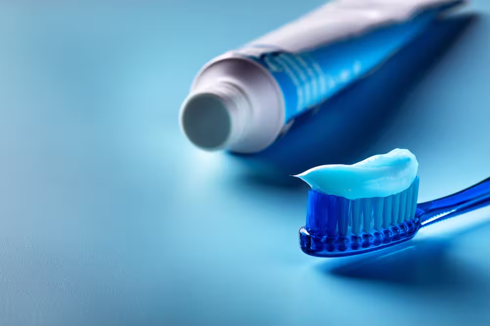 toothpaste and toothbrush